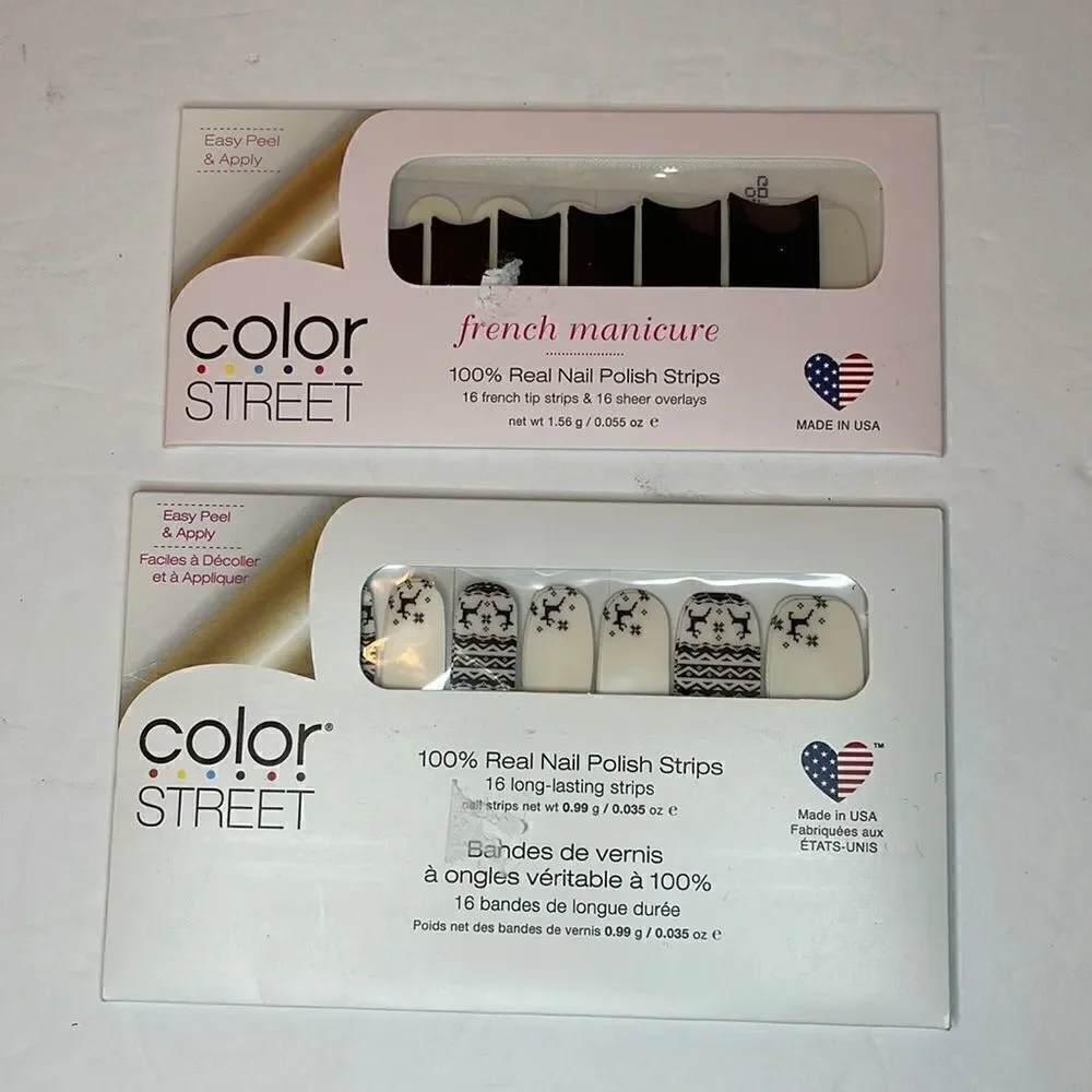 COLOR STREET Set of 2 NEW A Dashing Time and Gotham Night Polish Strips